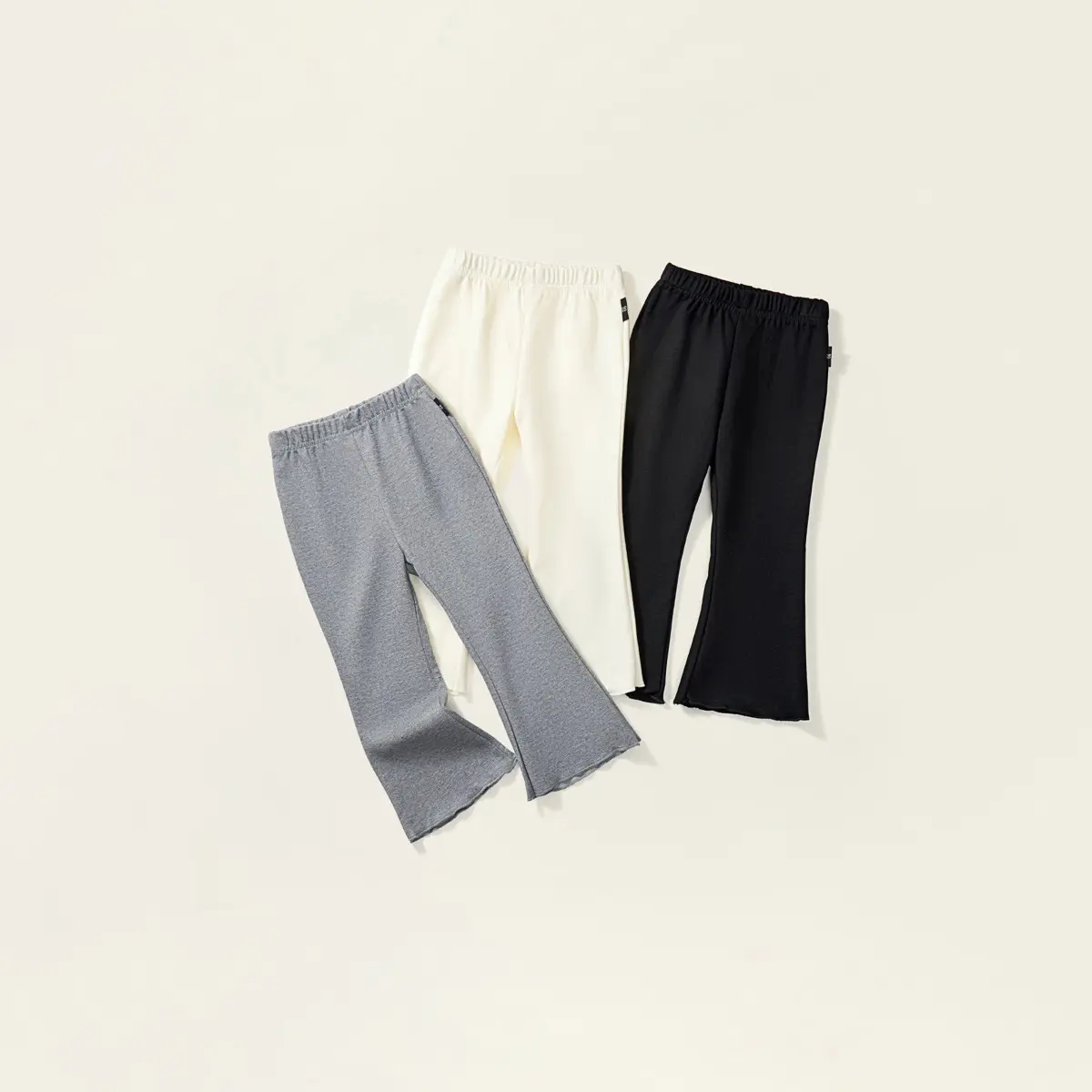 Girls' Solid Color Bell-Bottom Pants Spring and Autumn New Children's Korean-Style Trousers Stretch All-Matching Casual Pants