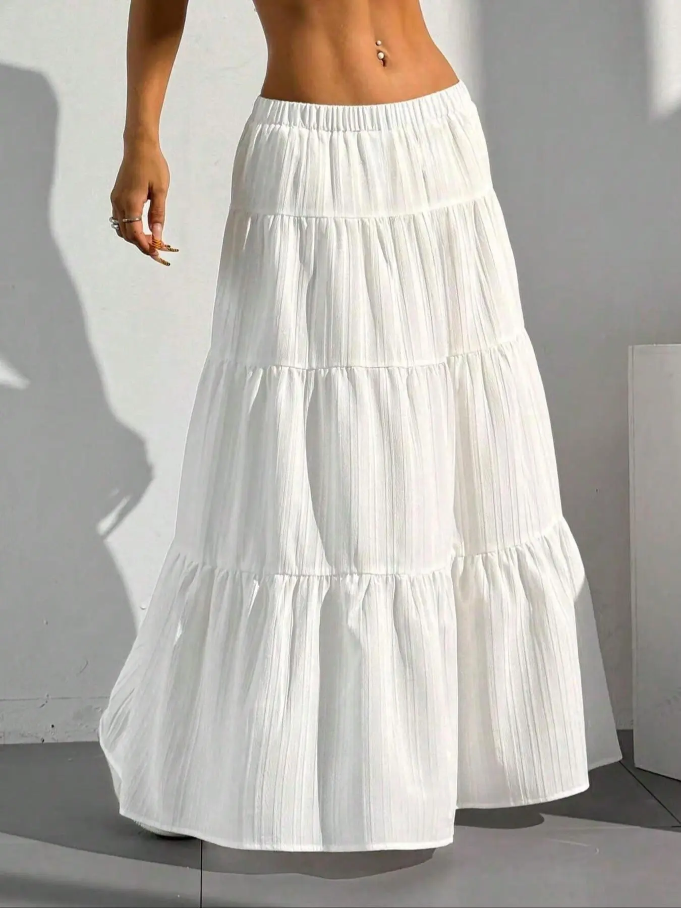 Women's Plain Skirt, Casual Fashion Long Skirt for Daily Wear, Ladies Bottoms for All Seasons