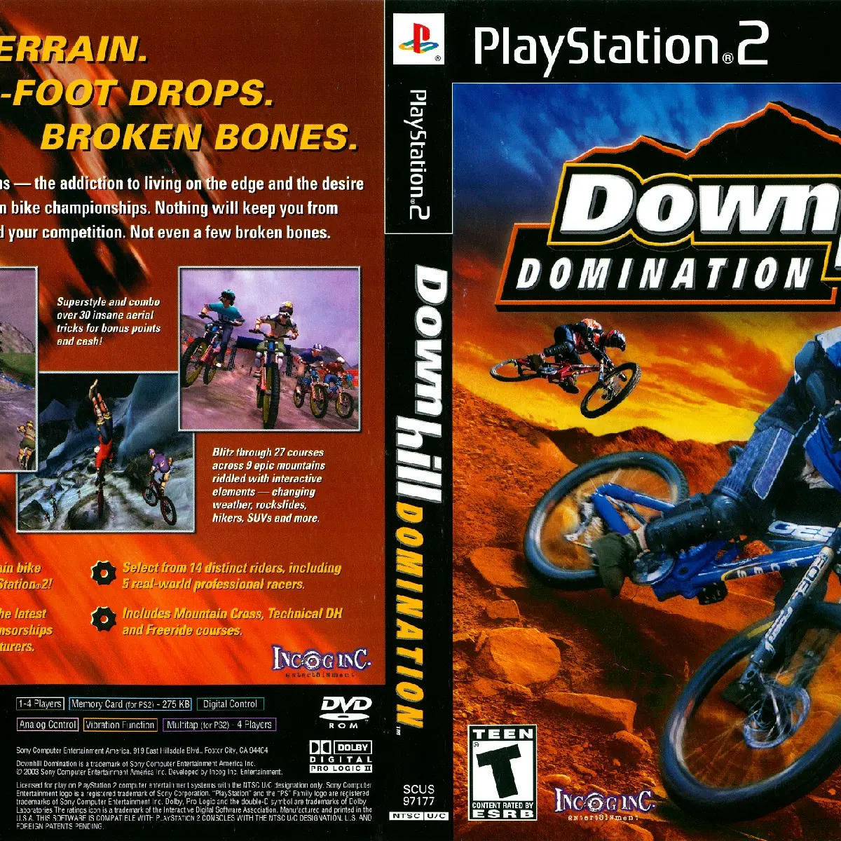 kaset game ps2 downhill
