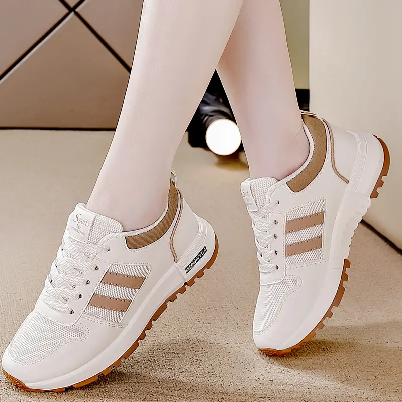 Kasut Sukan Riadah Wanita, Koleksi Musim Panas, Cortez Jaringan, Kasut Skate, Putih, Serba guna, Sesuai untuk Pelajar, Gaya Ins Sneakers Shoes Casual