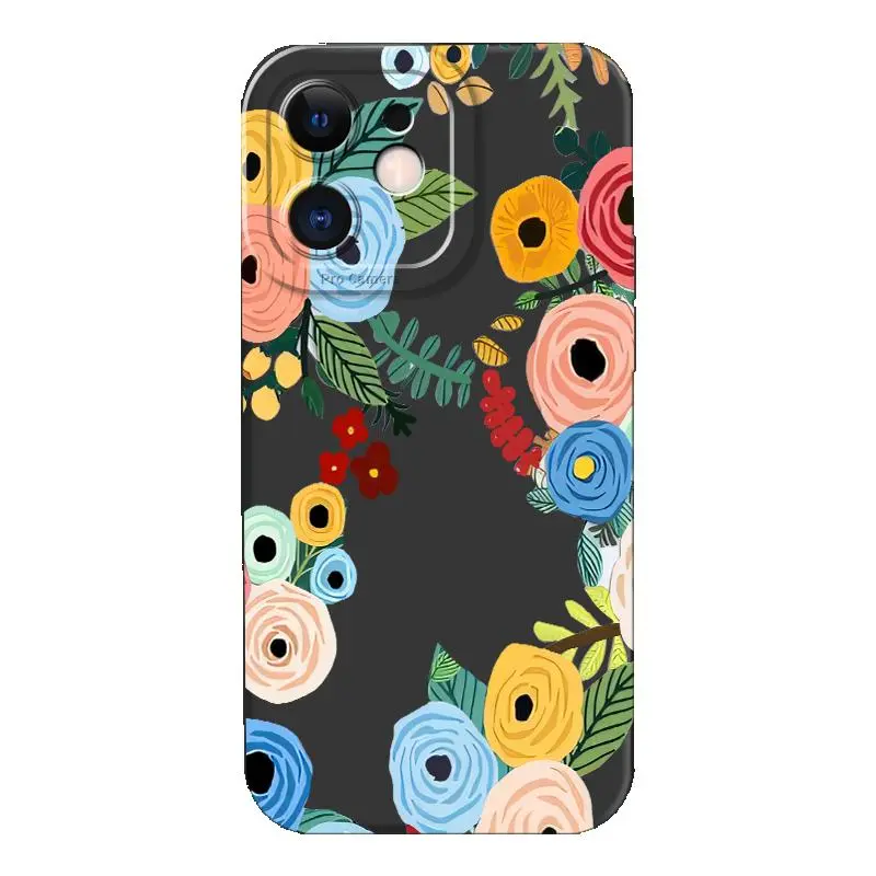 Soft Case For Redmi Note 9 10 4G 2021 2022 9C 9C NFC 8 9A 9AT 9A Sport 9T 9 Power Note 10 4G Note 10 5G Note Pro Note 11 4G Note 11 Pro Note 7 Note 7S Note 8 Note 8 Pro 9S Silicon TPU Indah Floral Lens Protective Migun Case 8