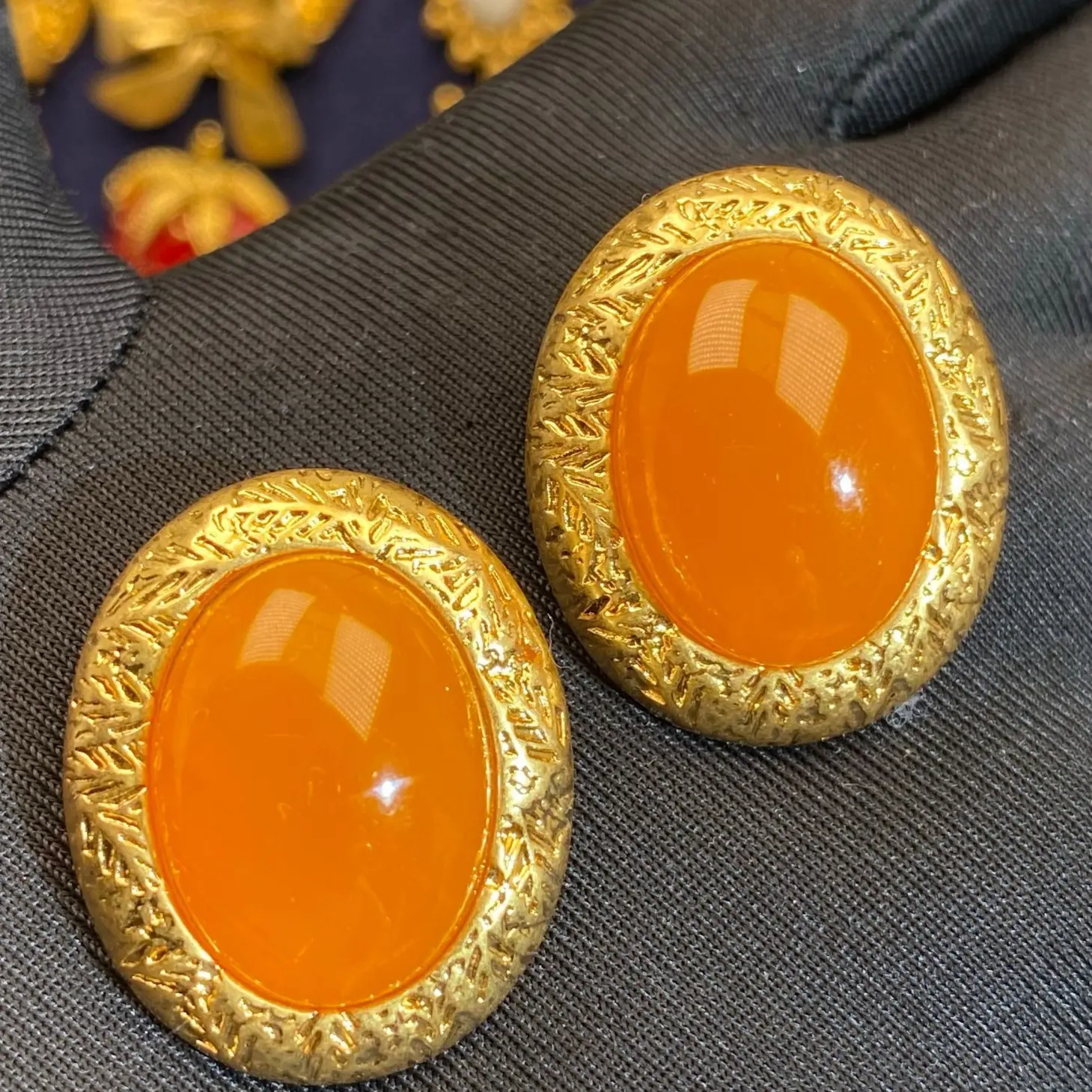Yellow Stud Earrings Unique Refined Grace Women