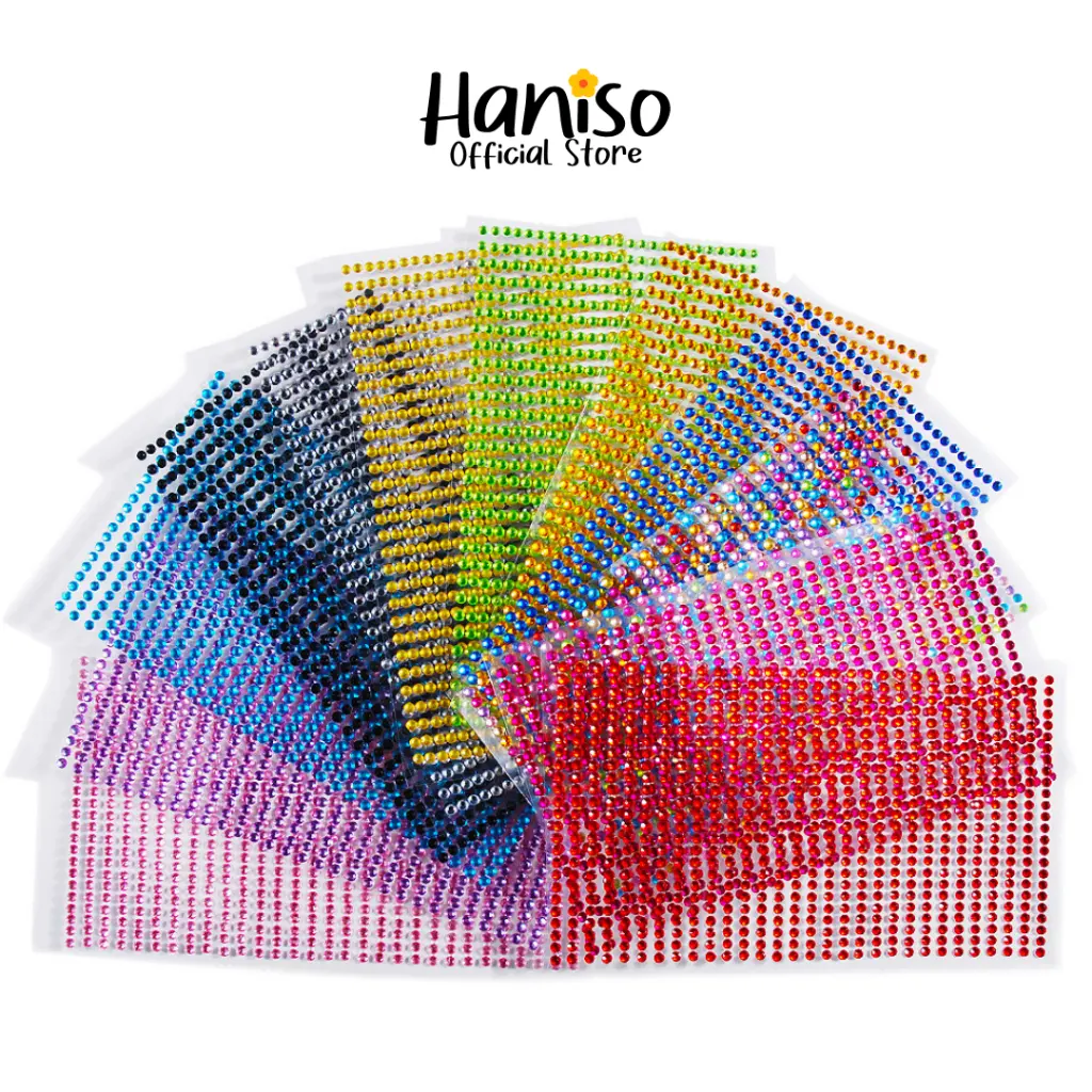 Stiker Manik Rhinestone Diamond Sticker 3D DIY Eye Make Up Langsung Tempel 3mm