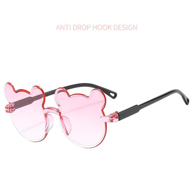 Product Introduction of Korean Version Fashion Cute Gradient Color Bear Conjoined Piece UV Protection Children Sunglasses 22