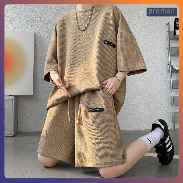 Bộ đồ nam thể thao xốp Cotton Bộ quần áo nam nữ chất dày dặn Logo cao su xịn xò BO21 PROMAN Sport Chạy Bộ