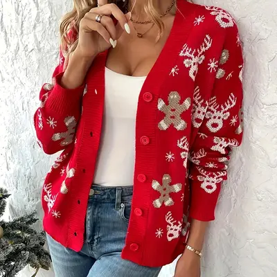 Elegant christmas cardigan best sale