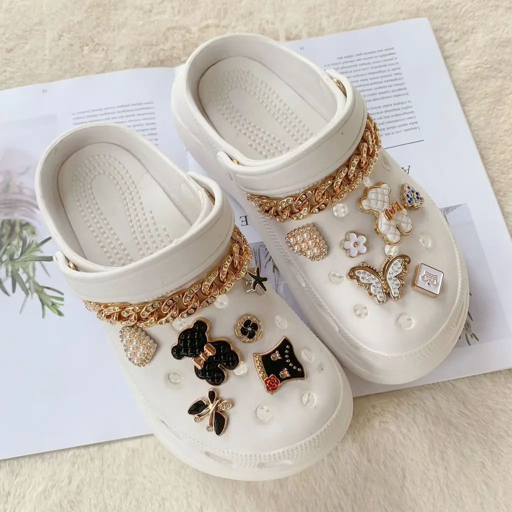 Phụ Kiện Giày INS, Khóa Giày, Charm Croc Jibz Tự Làm, Đồ Trang Trí Giày, Bộ Jibz, Không Có Giày