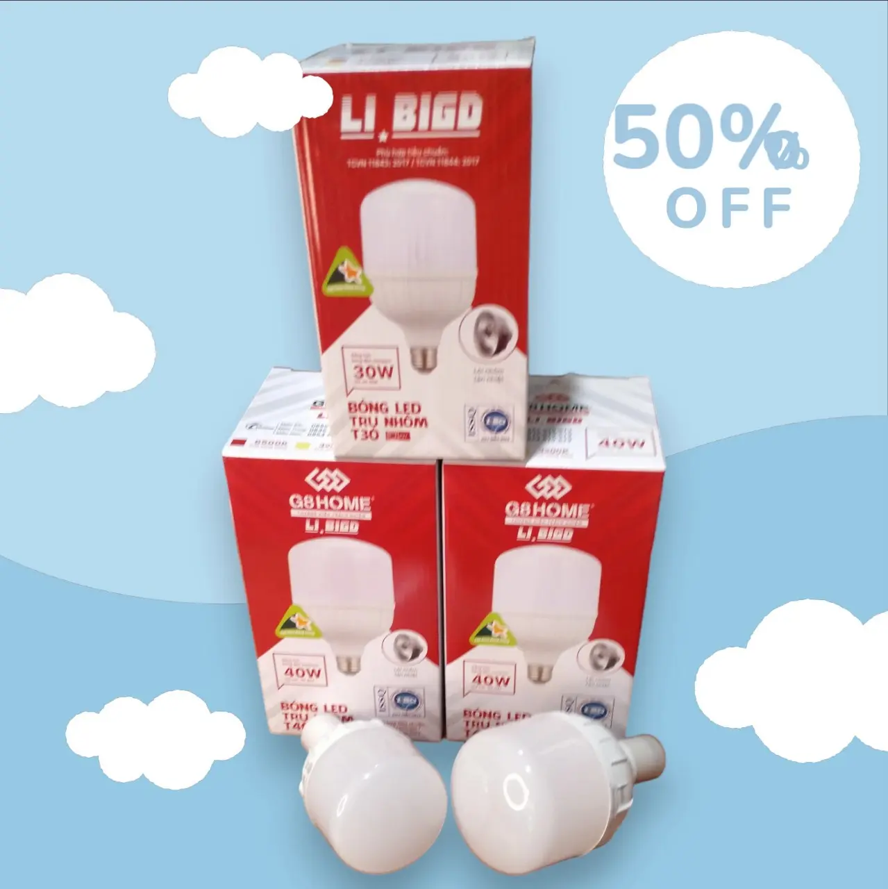 Bóng đèn led G8 HOME trụ bọc nhôm tản nhiệt giá ưu đãi - 10W 15W 20W 30W 40W 50W  không chỉ là nguồn ánh sáng hiệu quả mà còn thể hiện sự tinh tế qua thiết kế đẹp mắt bong denbo