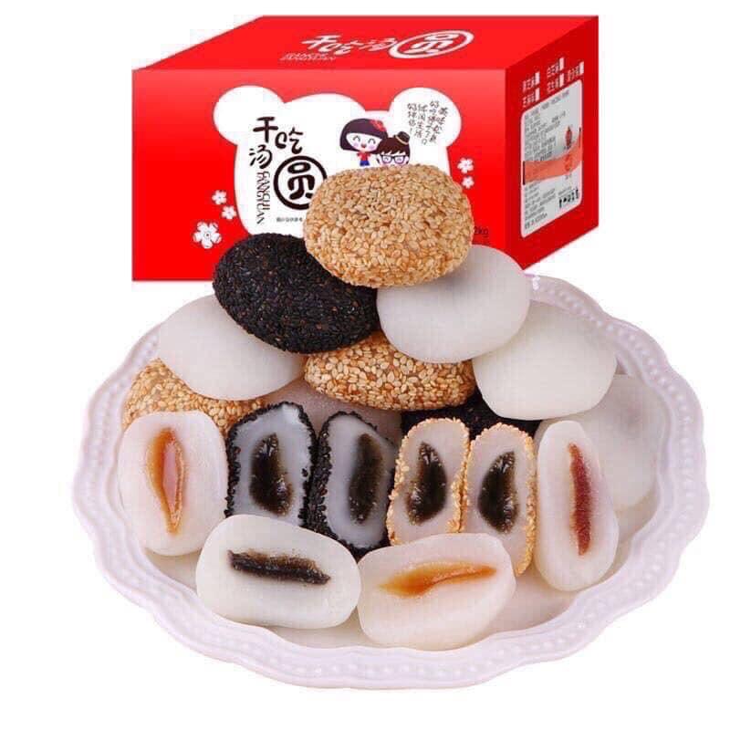 1 Hộp 2Kg Bánh Mochi Tròn Mix Sẵn Các Vị (~70 chiếc) Ăn Vặt Food
