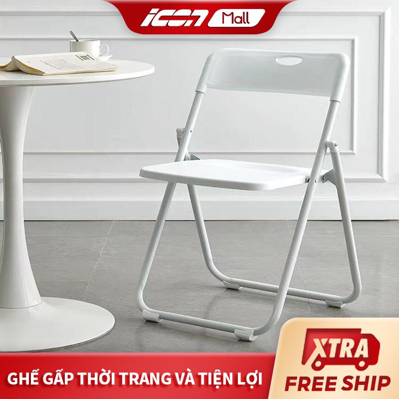 Ghế nhựa gấp ICON , ghế nhựa dùng trong gia đình , văn phòng , kiến túc xá , có tụa lưng với khung ghế chắc chắn ghế  hoà