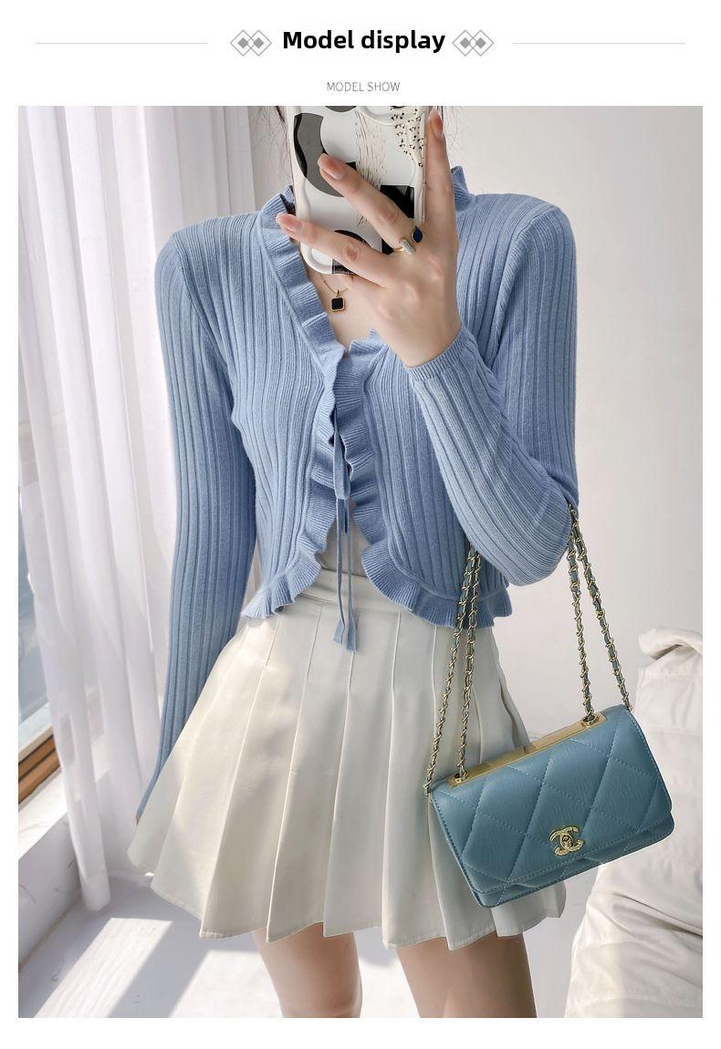 Product Introduction of Áo Cardigan Dệt Kim, Chống Nắng, Áo Cánh Che Kín Ngoài Mỏng Cho Nữ, Khăn Choàng Mùa Hè, Áo Khoác Vai Nhỏ Bằng Lụa Lạnh 26