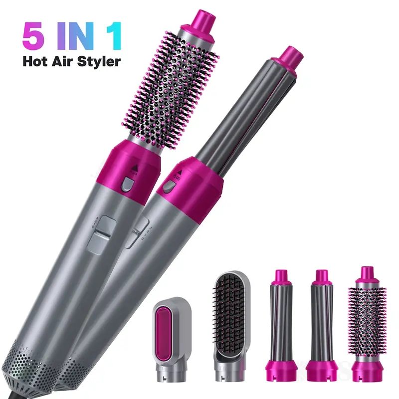 5 In 1 Sikat Pengering Rambut Listrik Blower Rambut Sisir Penata Rambut Sisir Pelurus Rambut Sisir Pengeriting Multifungsi 0