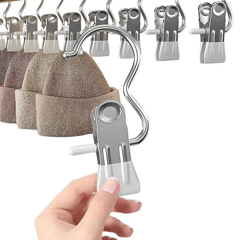 Móc kẹp đa năng chất liệu thép không gỉ, móc treo quần áo đa năng cần thiết trong mọi gia đình. 4
