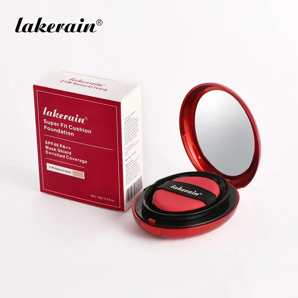 Long Lasting Air Cushion Foundation, 1 Box Lightweight Concealer Foundation, Moisturizing Full Coverage Flawless Makeup Cream for Women & Girls, Cosmetic