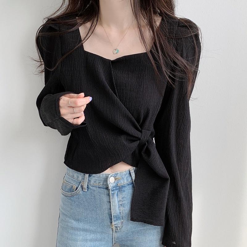 Product Introduction of yikoo-Kemeja korea lengan panjang blouse wanita shirt atasan pakaian 6