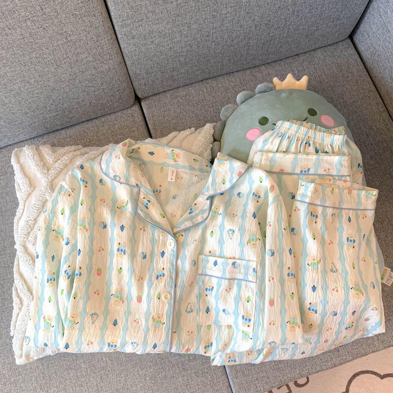 Product Introduction of Bộ Đồ Ngủ Cotton Đám Mây, Dành Cho Nữ, Bộ Sưu Tập Mùa Xuân Và Mùa Thu, Quần Dài Tay, Bộ Đồ Cotton Nguyên Chất, Phong Cách Cô Gái Ngọt Ngào Hoạt Hình Dễ Thương, Thích Hợp Mặc Ngoài Trời Và Mặc Nhà, Tỷ Lệ Được Phê Duyệt 93%, Năm 2025 4
