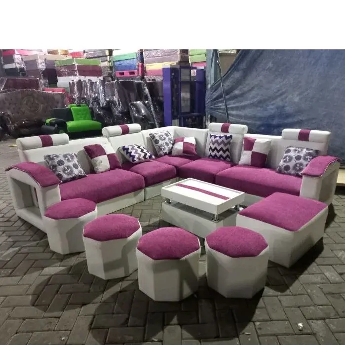 Sofa Eksklusif Sudut Jumbo U + Puff Davinci Minimalis + Meja (Promo Harga) 7