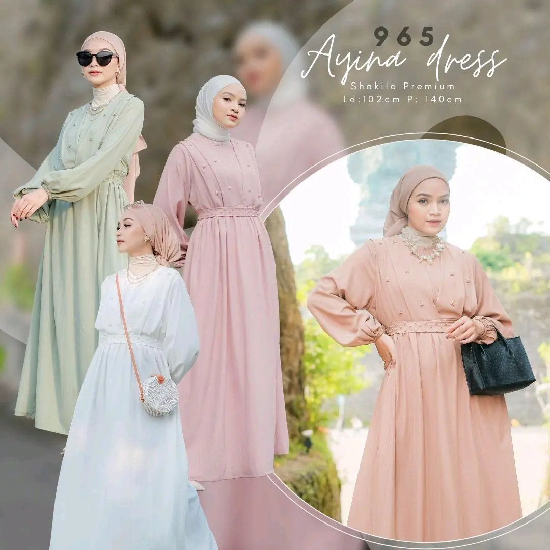 AYINA DRESS / DRESS KONDANGAN / DRESS SERAGAMAN / SIMPLE DRESS / BUSUI FRIENDLY