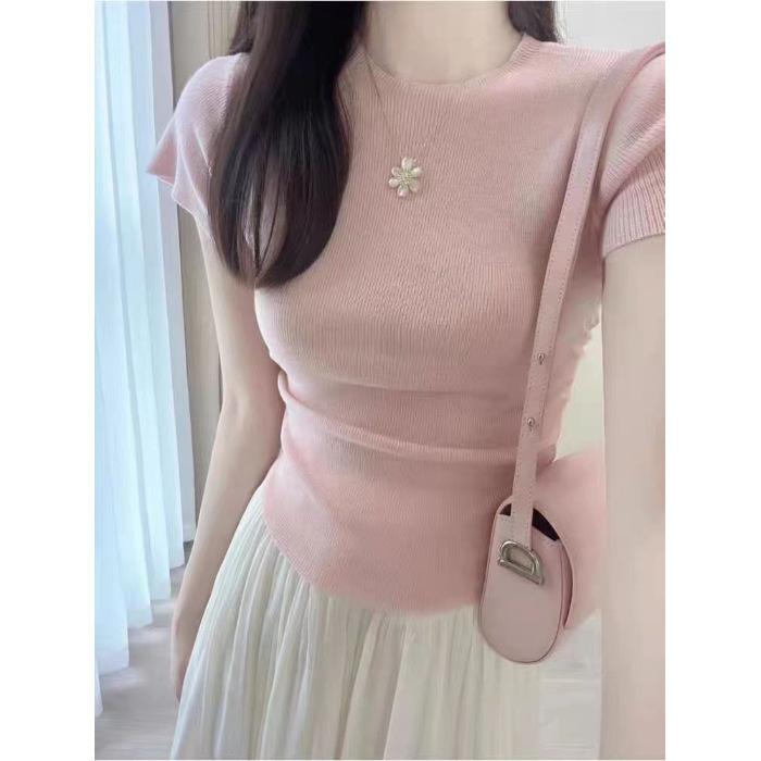 Bộ Đồ Muối Nhỏ Phong Cách Mùa Hè, Áo ngắn Tay Và Váy Màu Hồng, Thanh Lịch Và Nhẹ Nhàng, Phong Cách Cổ Điển Trưởng Thành Nhẹ Nhàng, Bộ Đồ Hai Mảnh, Dành Cho Nữ 5