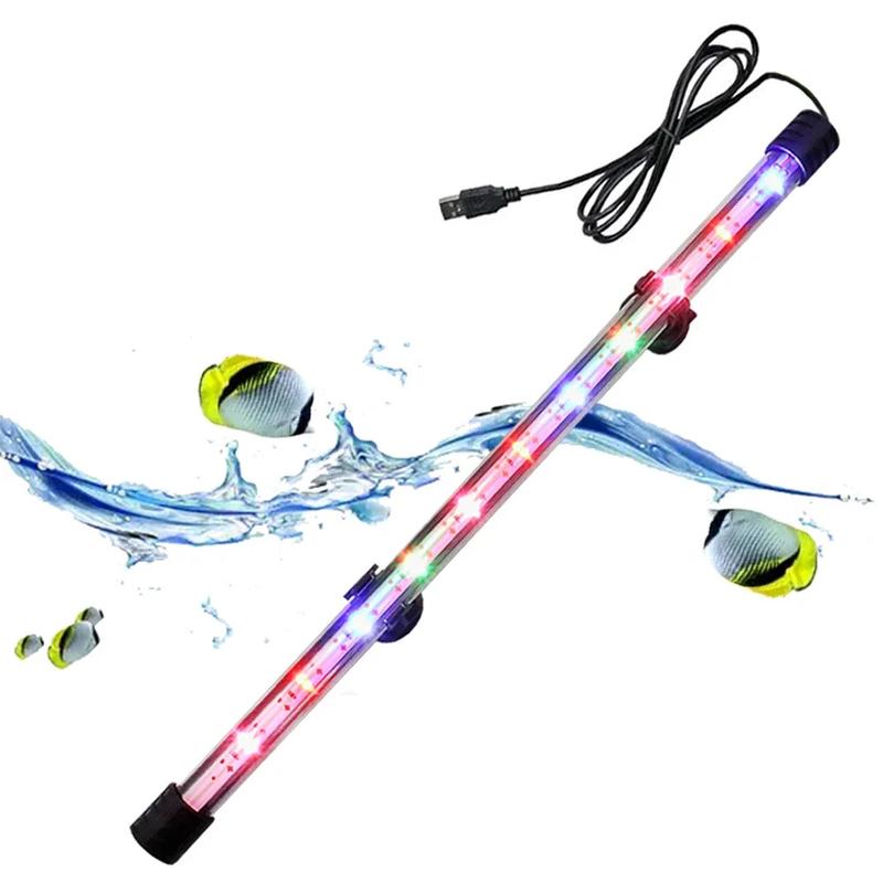 Product Introduction of Multi-color 17-47cm Aquarium LED Lighting Submersible Mood Lamp USB Waterproof Fish Tank Decorative Plant Grow Light Accessories 4
