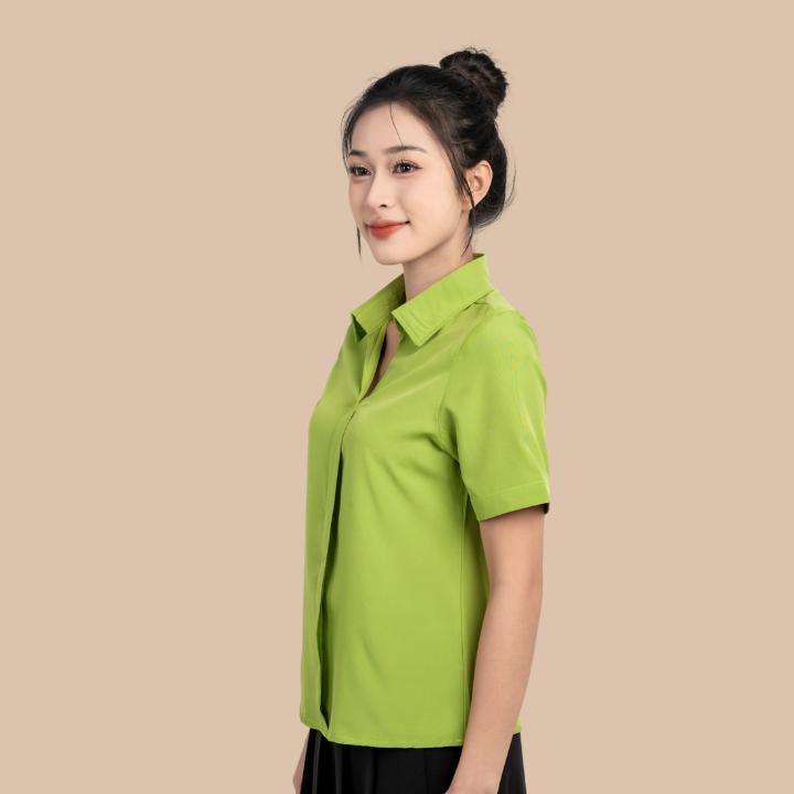 Áo Sơ Mi Nữ Côc Tay Không Cúc Chất Đẹp VPKT1 5