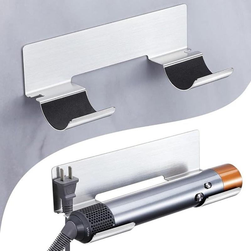 Product Introduction of New Space Saving Straighteners Holder Wall Mounted Storage Rack Hair Dryer Organizer Metal Hair Straighteners Holder for Home 15