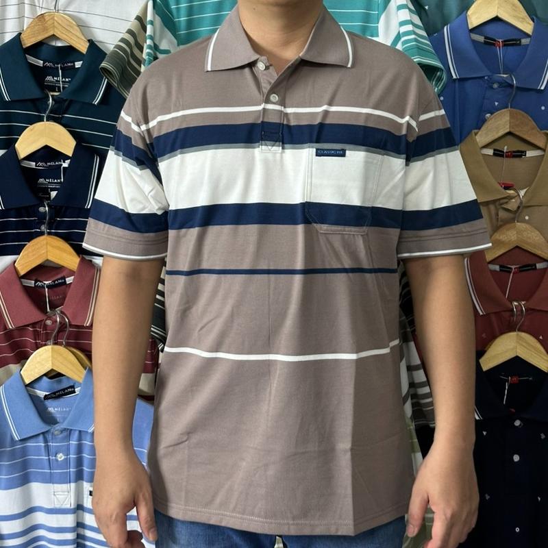 Áo Thun Nam Lớn Tuổi Có Túi BIG SIZE 100KG -Áo Thun Nam Có Túi Trung Niên ( chất liệu 100% cotton mềm mịn) Menswear có cổ tay ngắn áo phông