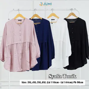Tunik Jumbo Rayon LD 110 120 130 140 Syafia