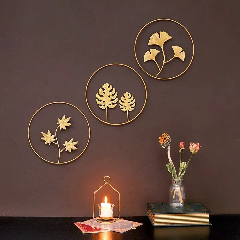 [Vinnatsu]Wall Decor Hiasan / Dinding Besi Metal Leaf Wall Art Decor/WALL Decor Nordic Dinding Besi Sofa Ruang Tamu 7