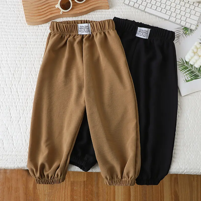 New Trousers Anti Mosquito Pants Summer Children's Trousers Thin Boys Girls' Wide-Leg Pants Baggy Pants Baby outside 0
