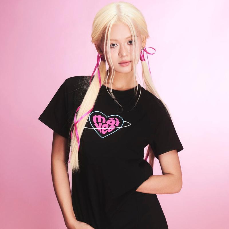  DOTTIE - Áo thun in trái tim T0662 - áo thun nữ 