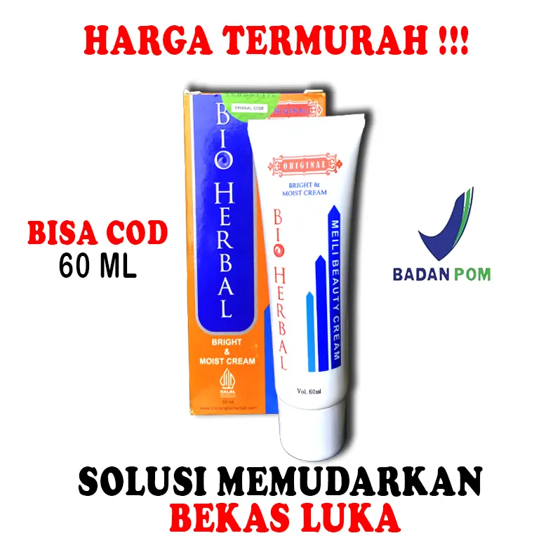 BISA COD BIO HERBAL MEILI BEAUTY CREAM UNTUK MEMBANTU MEMUDARKAN BEKAS LUKA