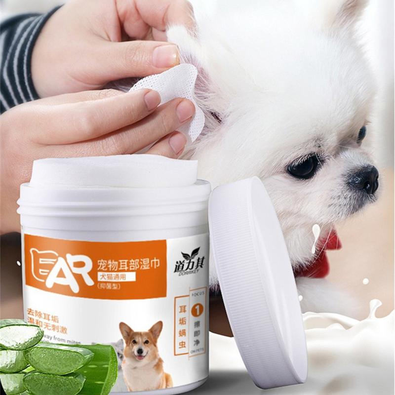 Product Introduction of Pet Ear Wipes Dog Cat Earwax Cleaner Non-Woven Fabric Pads Pet Ear Cleaning Wipes Ear Stain Remover Pet Grooming Cleaning Tools 17