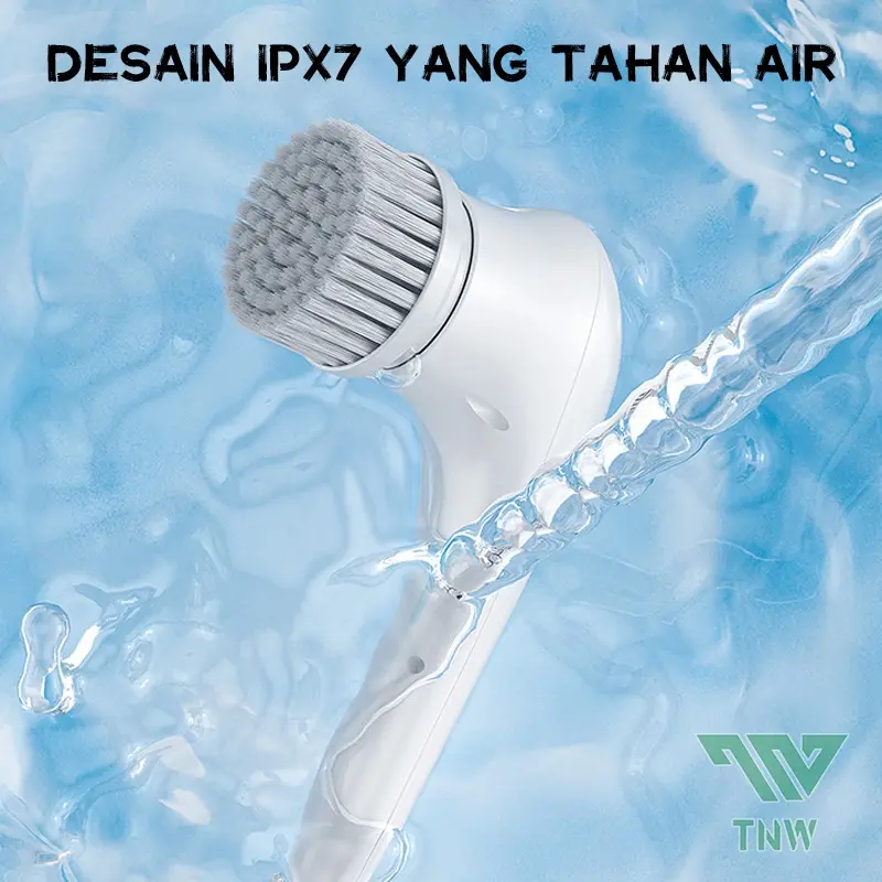 TNW KC5 5 in 1 Electric Cleaning Brush Sikat Pembersih Listrik Wireless Handheld Cleaner Rechargeable Spin Scrubber Waterproof Washer 8