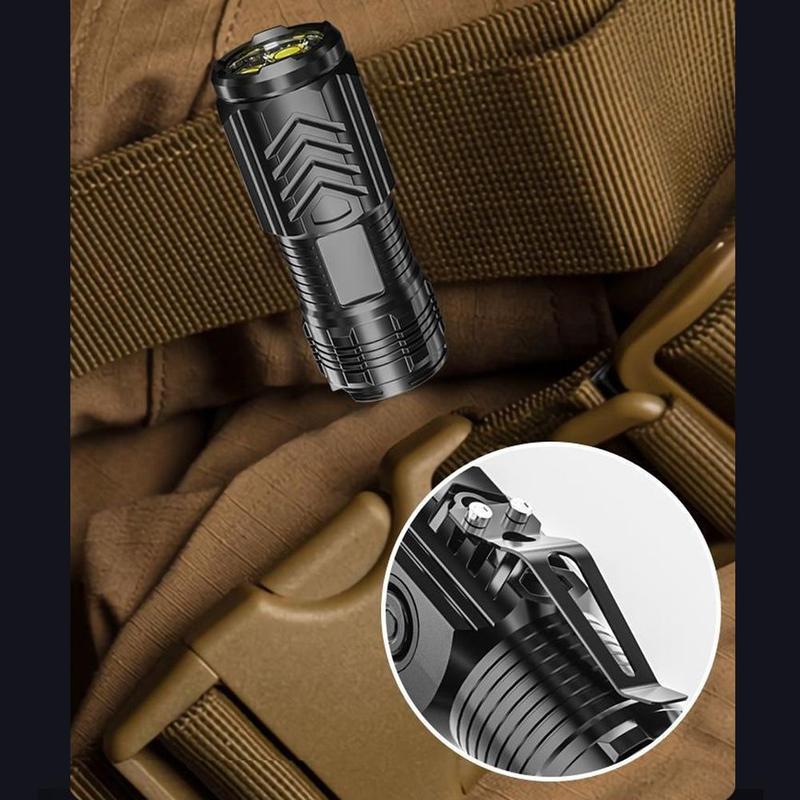 Product Introduction of Mini Flashlight Three-eye Super Bright Flashlight Super Strong Bright Handheld Lighting Tool 23