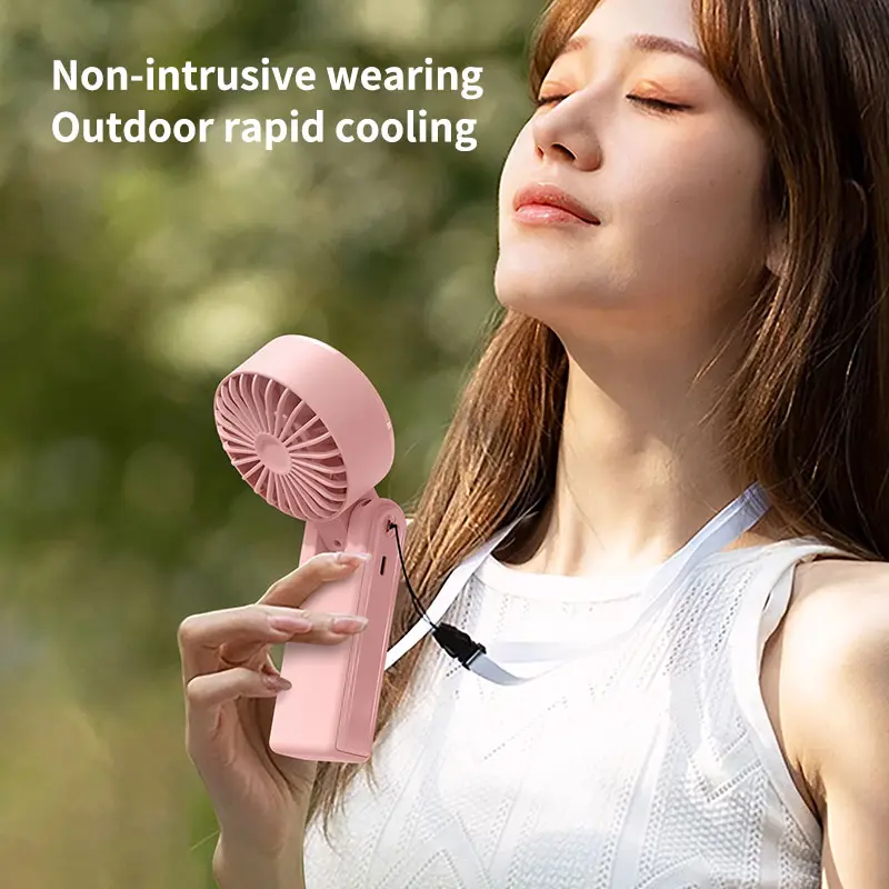 2025 new mini handheld small fan, portable, portable, silent, strong wind power, USB charging, ultra long battery life, foldable desktop electric fan, student outdoor handheld fan  portable