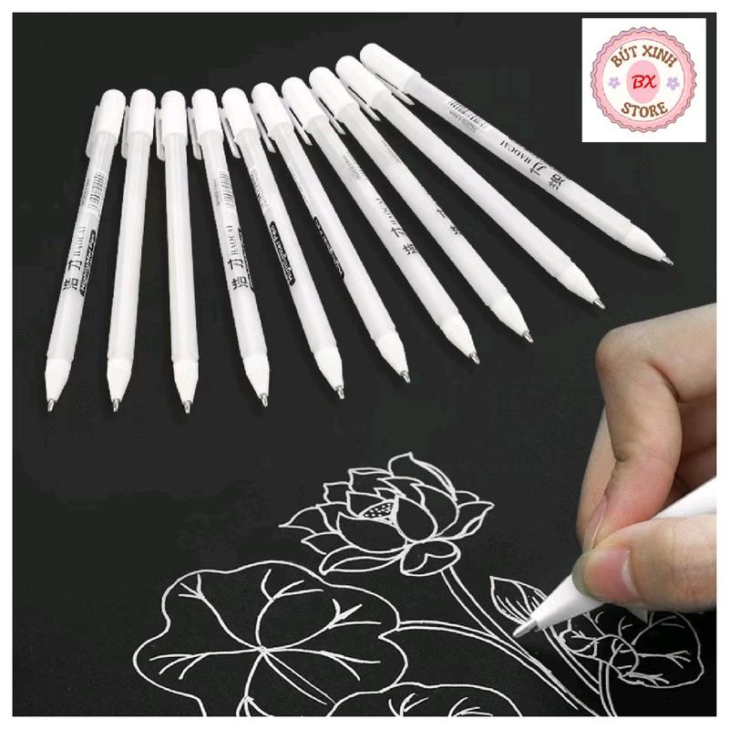 Bút Gel Mực Trắng Ngòi 0.8mm Dùng Phác Thảo, Đánh Dấu Nổi Bật