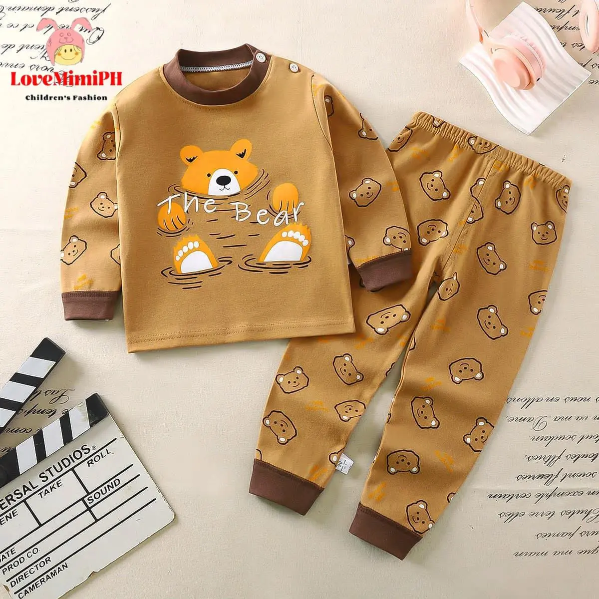 LoveMimiPH | Baby & Kids Long Sleeved Pajama Set Breathable & Comfortable Cotton Fabric Summer Indoor Sleepwear Outfit Made In China