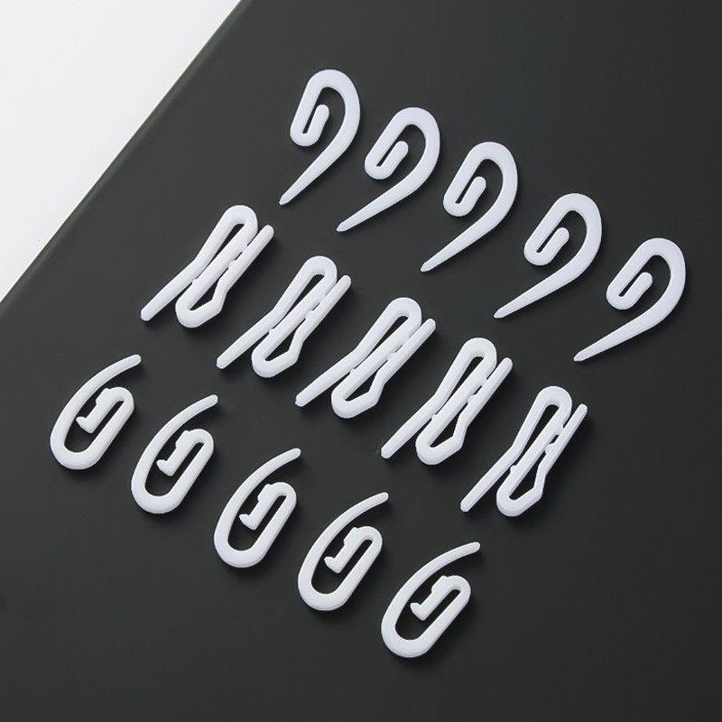 Product Introduction of 50 Pieces Curtain plastic bus hook Korean car hook hook white hook accessories hook accessories cloth hook track 8