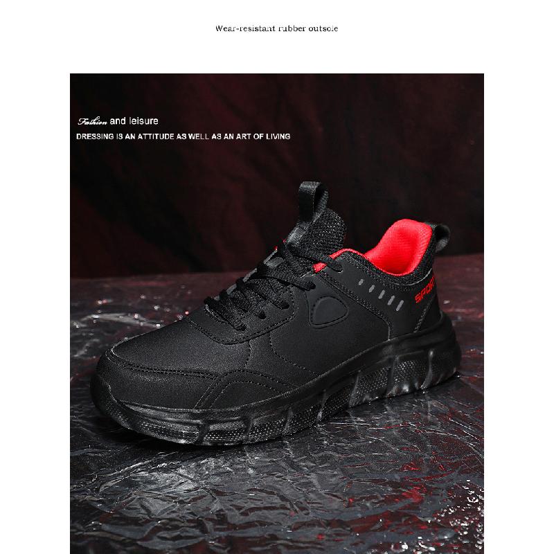 Product Introduction of Plus Size Men's Shoes Outdoor Leather Surface Running Leisure Sneaker Student Soft Bottom Travel Men's Shoes 19