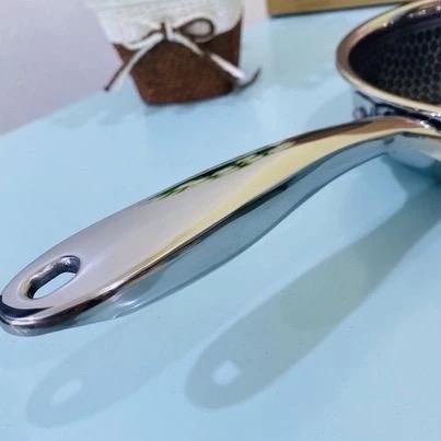 [ Mẫu Mới ] Chảo Chống Dính Inox sz 28cm Vân Tổ Ong Cao Cấp, Dùng Chiên , Xào, Rang Cho Gia Đình và Nhà Hàng Siêu Tiện Lợi 3