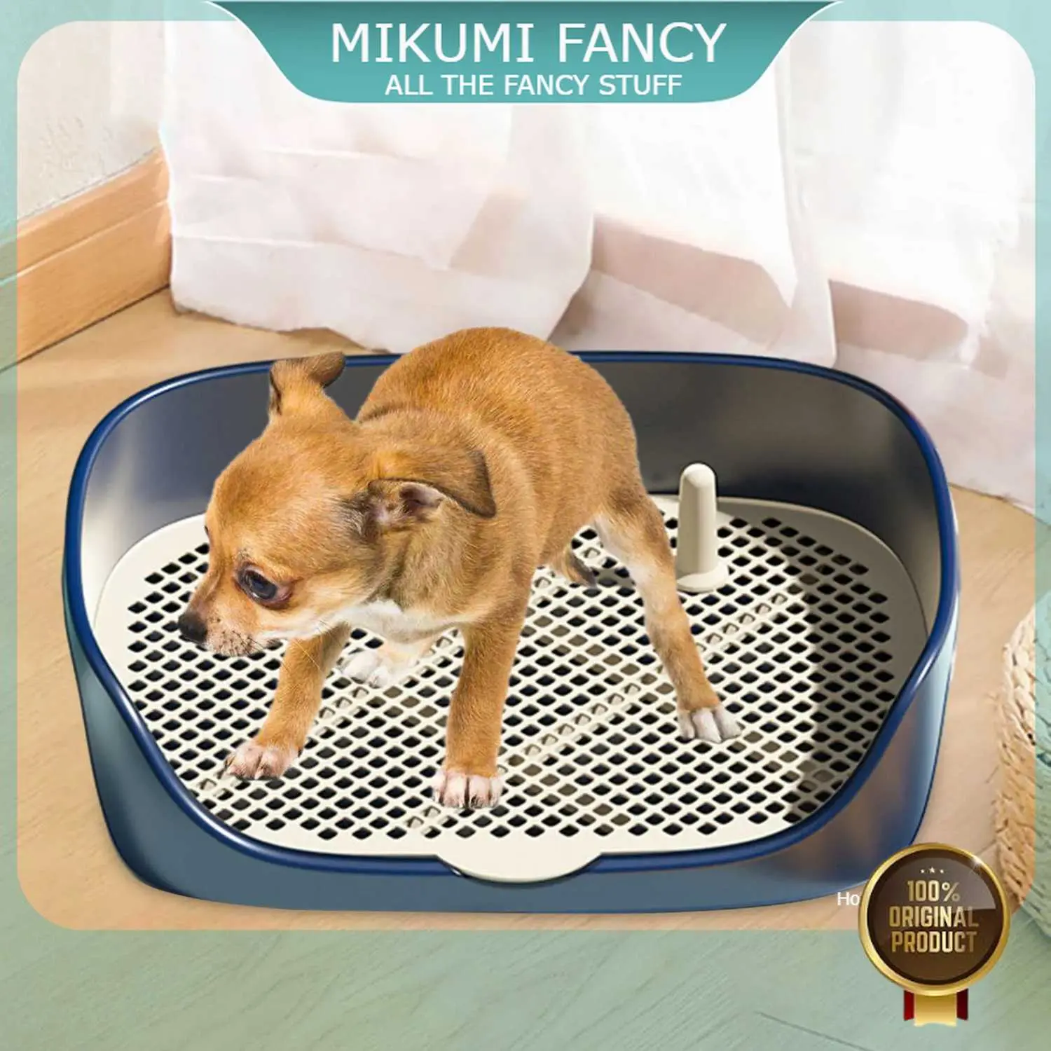 MIKUMI_FANCY Baoblaze Tempat Pipis Anjing Kucing Pet Training Potty Tray Detachable - BB-40