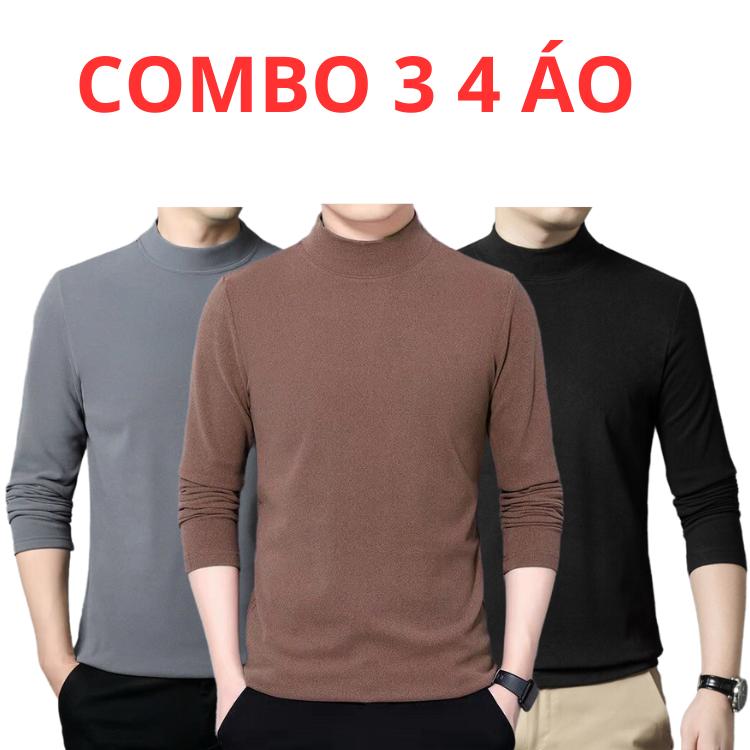 Combo 3 Áo 4 Áo Giữ Nhiệt Nam Cổ Áo Cao 3 Phân Phong Cách Hàn Quốc