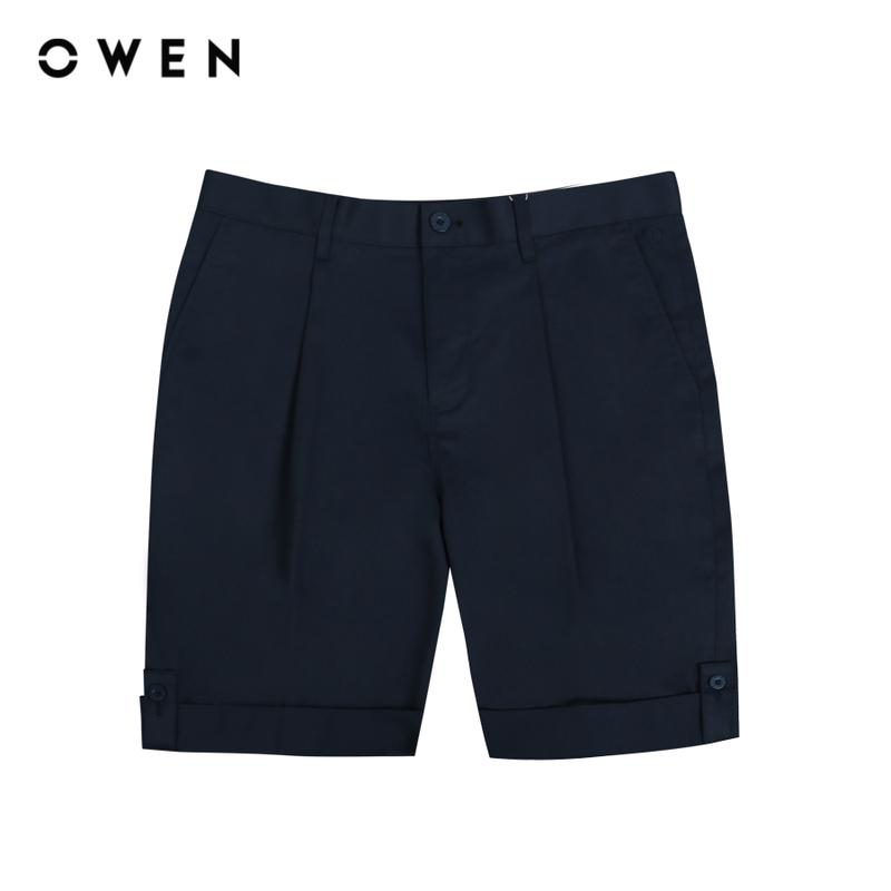 OWEN - Quần short Nam Relax Fit SW231538 màu Navy chất liệu Renu Menswear