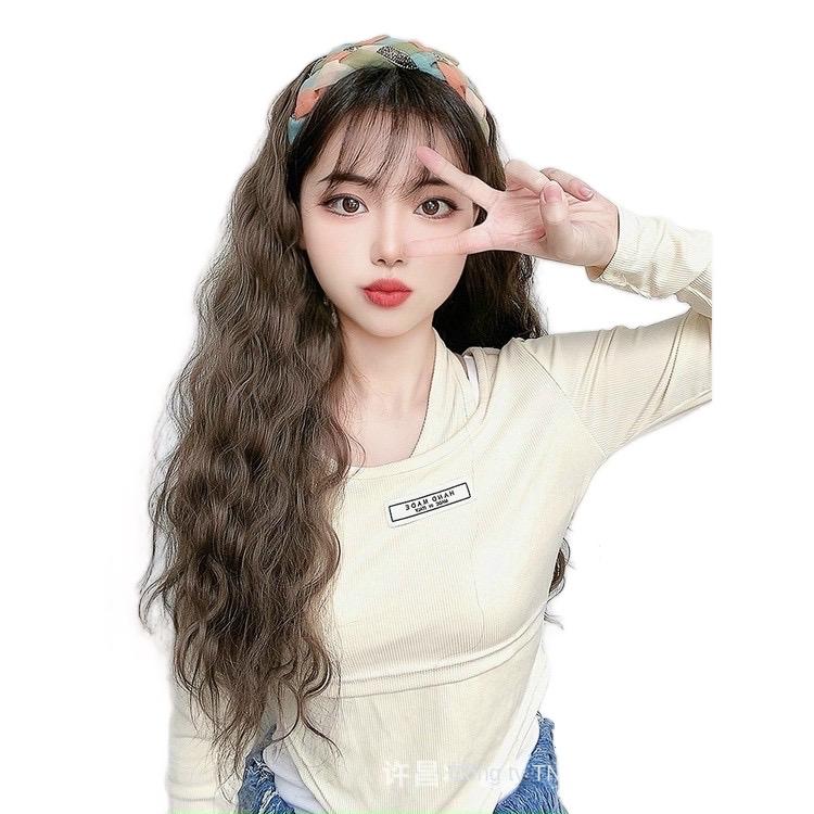 Tóc giả cài băng đô màu gắn tóc có lược ghim cố định, dài 55-60cm, chất liệu sợi tơ mềm mượt Phụ Kiện