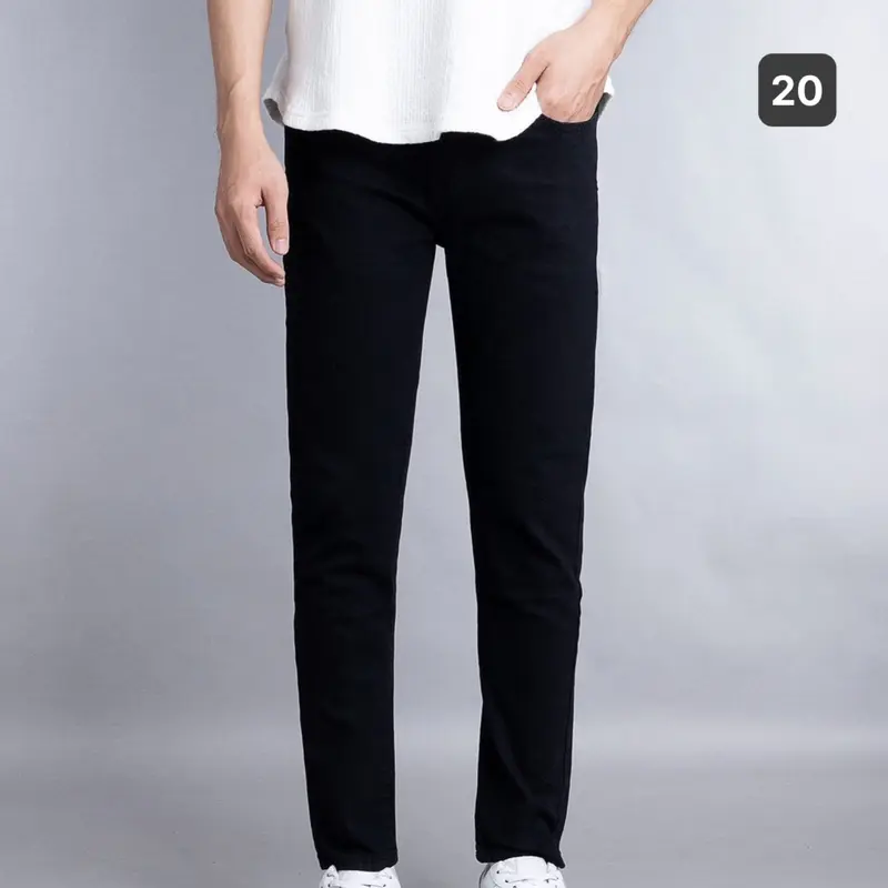 Quần jeans nam 69 rách gối màu xanh rêu, chất liệu bò co giãn thời trang cao cấp NấmStore form skinny mới Menswear Có Túi Pants 4