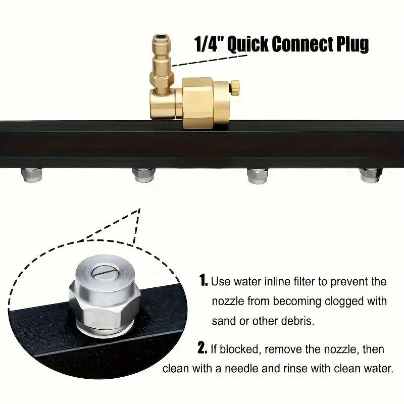 Car Undercarriage Pressure Washer with Surface Cleaner Attachment, 1 Set 4 Nozzles & 3 Extension Rods, Car Washing & Maintenance Tool 2