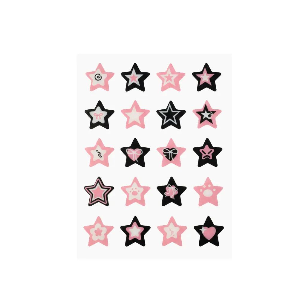 Bintang 20PCS -Black Pink