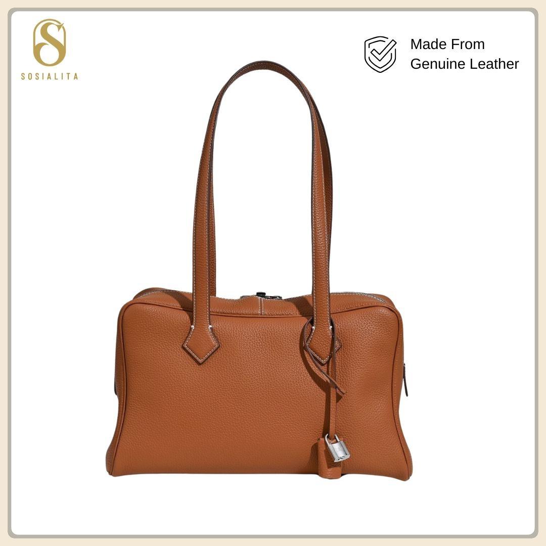 Sosialita Vanny Medium Genuine Leather Bag Tas Kulit Asli Tas Wanita Shoulder Bag Handbag Boston Bag