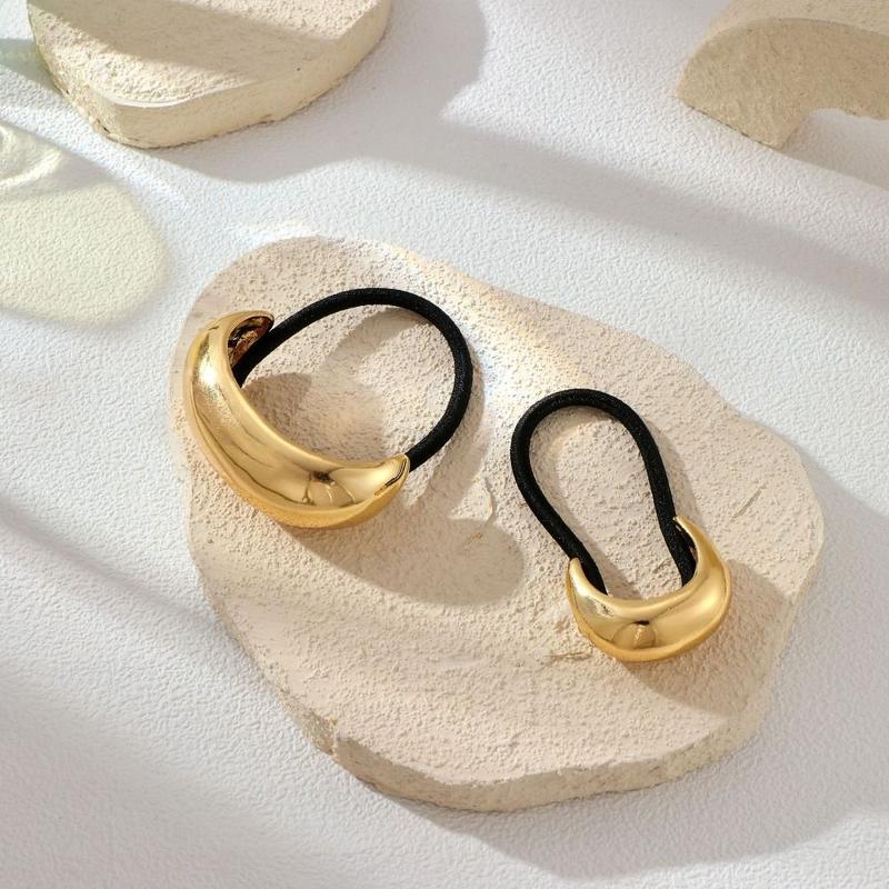 Product Introduction of Dây Buộc Tóc Thời Trang Kim Loại Họa Tiết Thiết Kế Sáng Tạo, Hình Chữ U, Dây Buộc Tóc Màu, Phong Cách Punk, Co Giãn, Thích Hợp Cho Tóc Đuôi Ngựa, Quà Tặng 14
